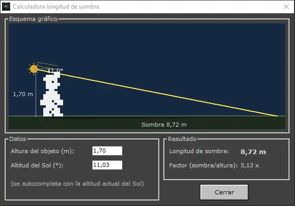 Longitud de sombra