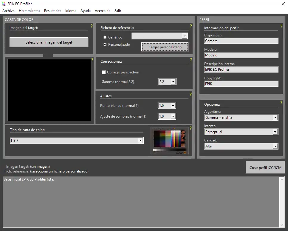 EPIK EC Profiler main window 1